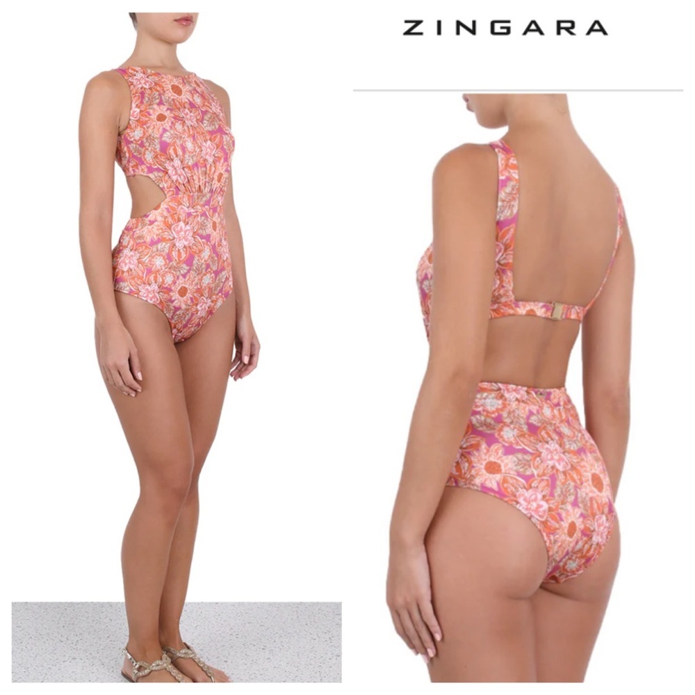 Zingara ALOCASIA BACK TRIKINI Floral Pink Swimsuit